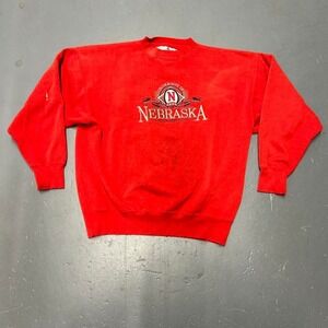 Vintage 90s distressed embroidered university of Nebraska cornhuskers Crewneck